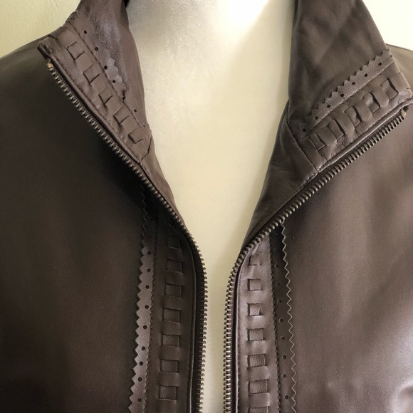 Rem Garson Chocolate Brown Genuine Leather Jackey - Picture 3 of 12
